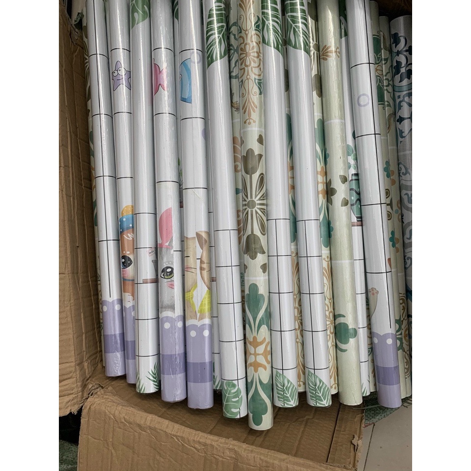 [ HÀNG CAO CẤP] Giấy dán tường dán phòng ngủ khổ 1m2 60cm,Decal dán tường hàn quốc 3D hoa văn nổi sắc nét đủ màu