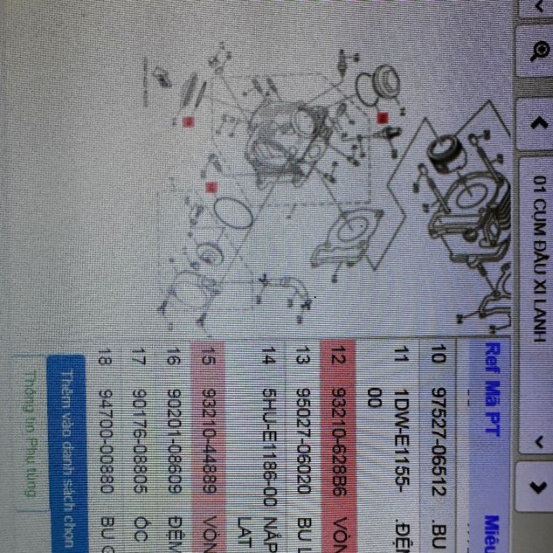 Bộ gioăng nắp cam và nắp supap Cuxi và xe số Yamaha
