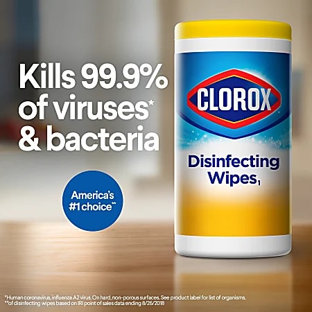 Hộp Khăn Giấy Ướt Clorox Diệt 99,9% Vi Khuẩn 35 Miếng - USA