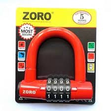 Khóa số lớn Zoro 4 mật mã ĐỎ an toàn tiện dụng, khóa nhà cửa chắc chắn