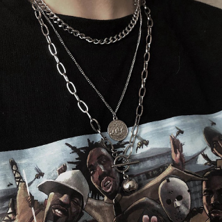 Vòng cổ Chống Thấm Nước Phong Cách hip hop Cho Cặp Đôi