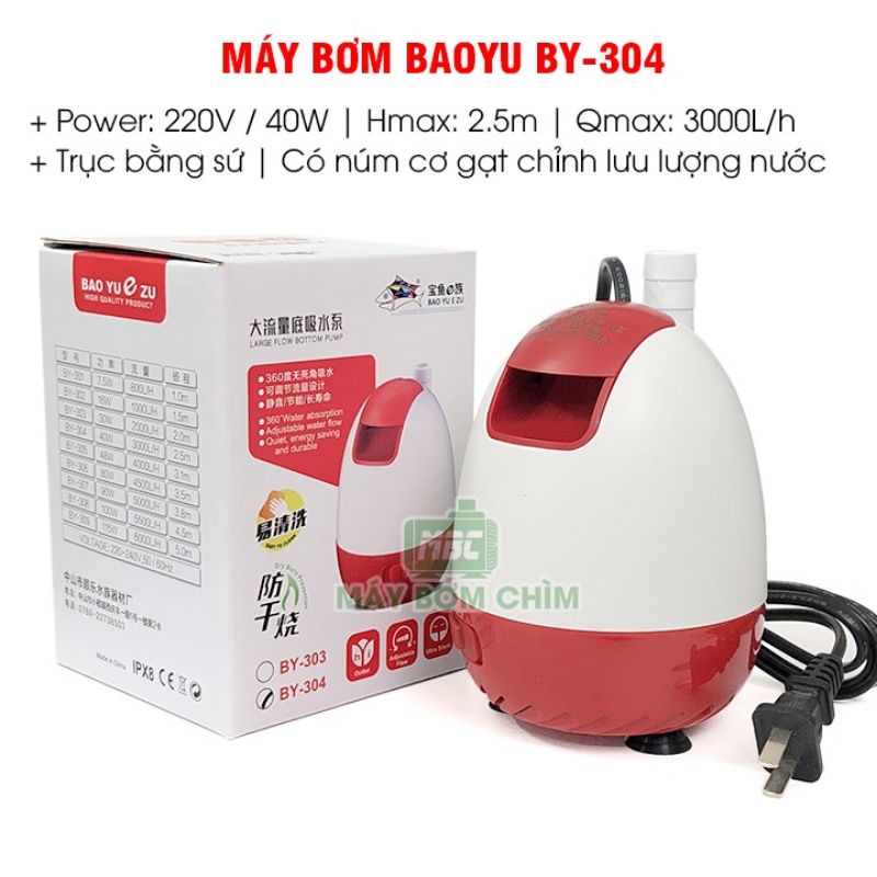 Máy bơm hút đáy Baoyu BY-301/302/303/304/305/306/309. Bơm hút cặn đáy bể cá.