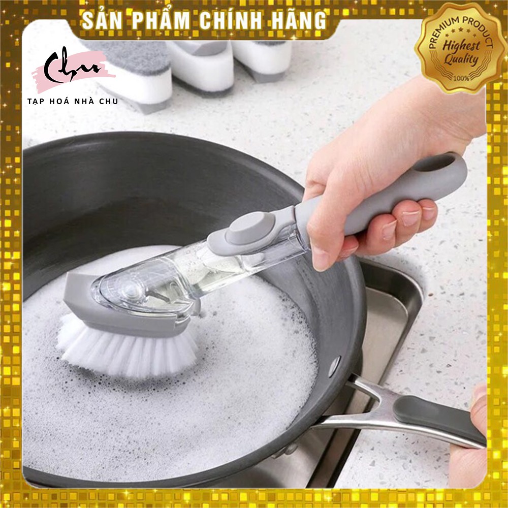 Cây Rửa Chén Bát Dĩa Thông Minh Silicone Có 3 Đầu Rửa Tiện Lợi Hàng Nội Địa Trung Quốc