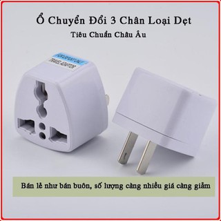 Ổ Chuyển Đổi Phích Cắm Từ 3 Chân Sang 2 Chân Nguồn 220V Màu Trắng MM0003