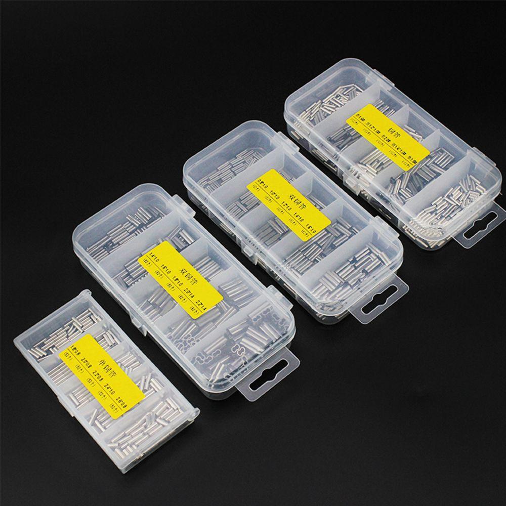 Set 250 / 300 / 500 Ống Nối Dây Câu Cá Đơn / Đôi Bằng Đồng Chất Lượng Cao