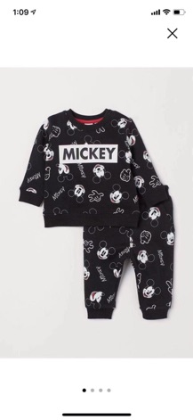 Bộ nỉ da cá Mickey màu đen