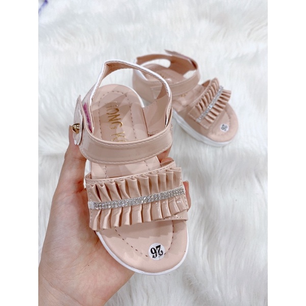 Dép quai hậu bé gái quai xếp ly size 26-35