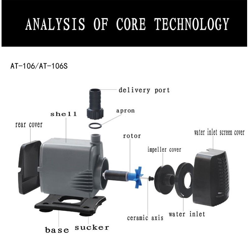 Bơm Atman 105s, 106s, 107s về nhiều, dùng cho bể cá cảnh, bể thuỷ sinn