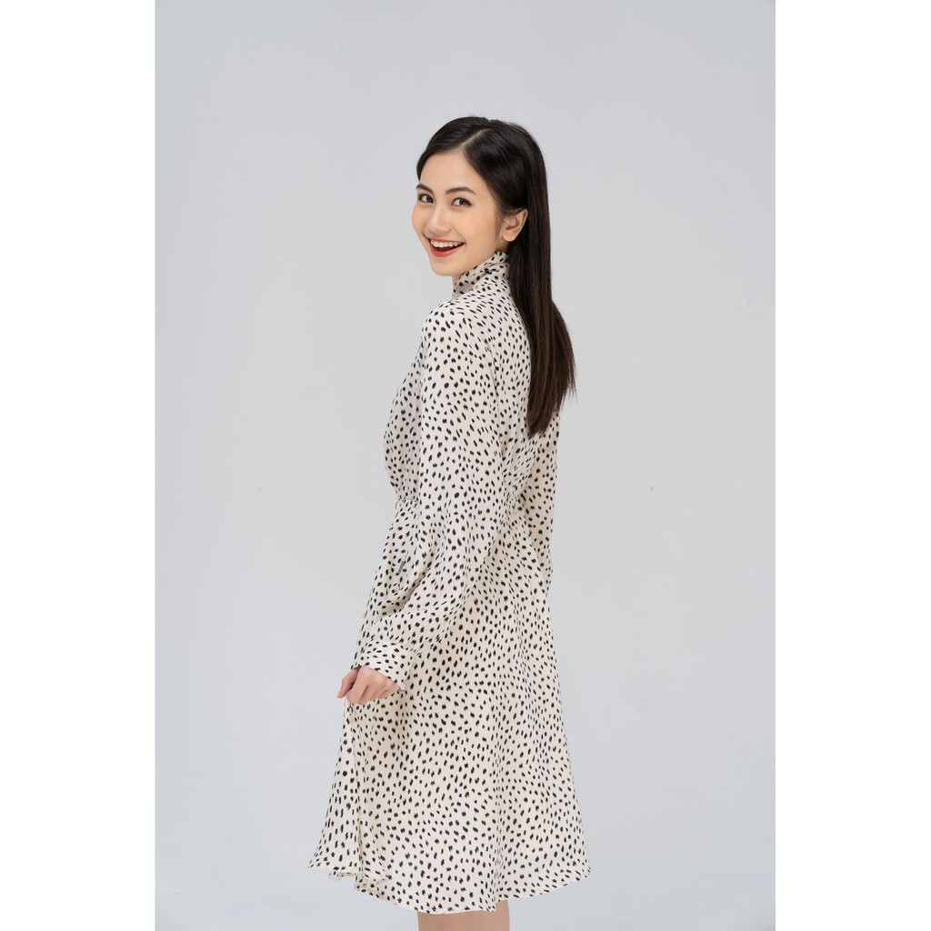 Đầm chun YODY Cổ Xoăn Váy nữ dáng xòe | BigBuy360 - bigbuy360.vn