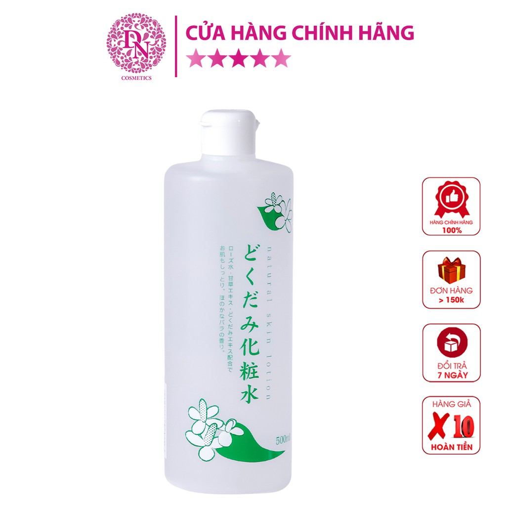 Nước hoa hồng diếp cá cấp ẩm, se khít lỗ chân lông Dokudami Natural Skin Lotion 500ml