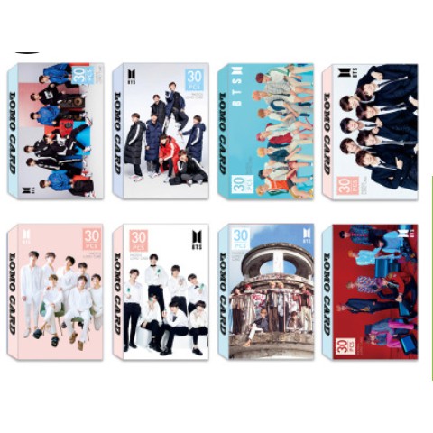 Lomo bts mẫu new 8 bộ ảnh hộp 30 ảnh thẻ hình nhóm nhạc idol Hàn quốc