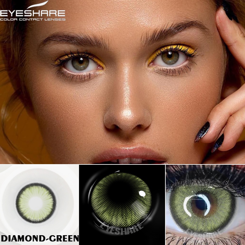 Cặp kính áp tròng EYESHARE 5 màu sắc tùy chọn trong suốt thời trang