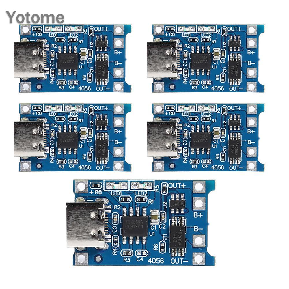 Set 5 Mô Đun Sạc Pin Lithium Tp4056 1a Có Cổng Usb Type C Sự Bảo Vệ