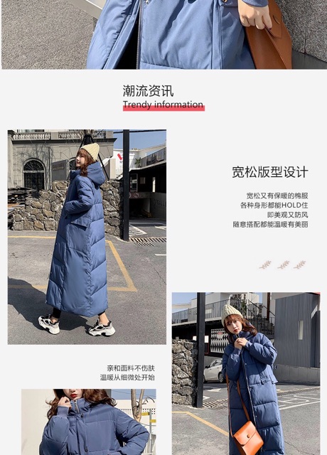 Áo khoác phao đại hàng dáng dài hàng quảng châu❤️sẵn hàng ❤️