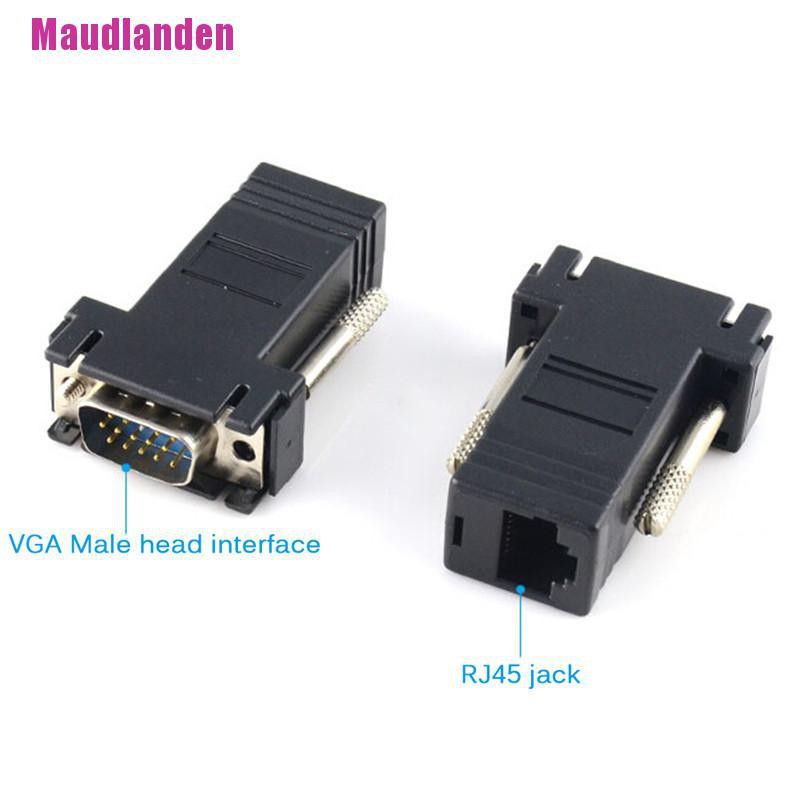 Đầu Nối Dài Vga Rgb Hdb Sang Lan Cat5 Cat6 Rj45