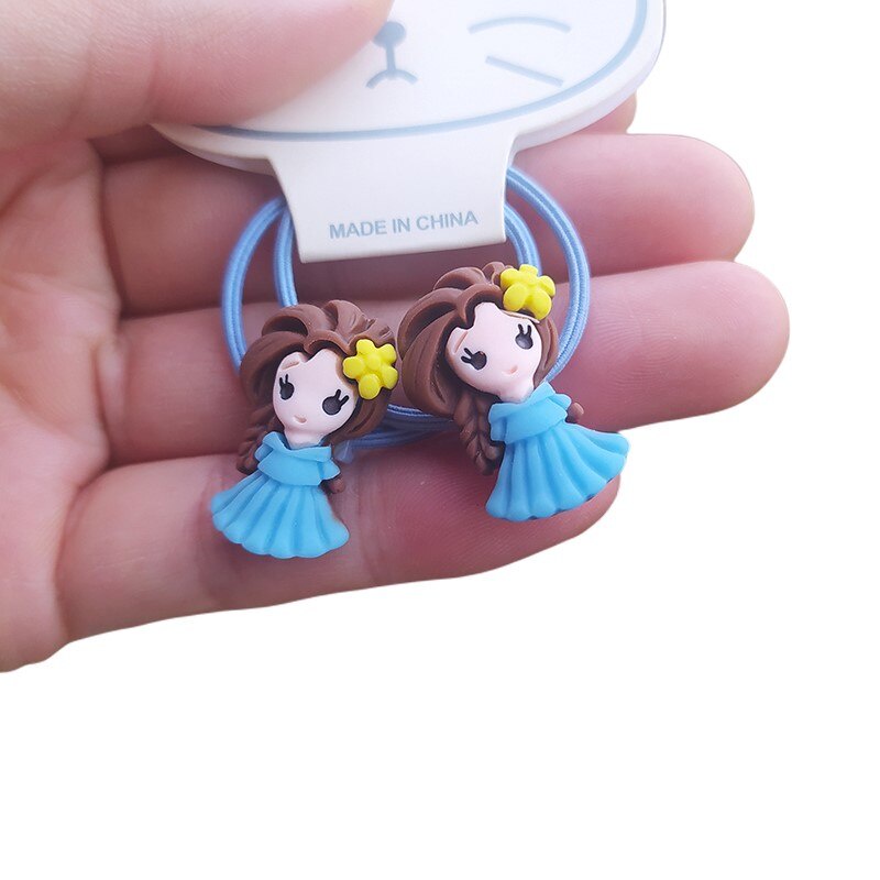 Set 2 dây buộc tóc co giãn kiểu công chúa dễ thương cho bé gái
