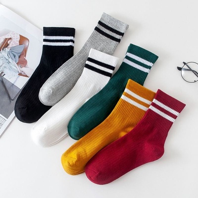 Tất cao cổ nữ ROBANA đáng yêu nhiều màu họa tiết kẻ sọc phong cách Nhật Bản TCC017