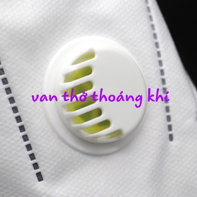 Khẩu trang N95 HM95 có van thở Màu trắng chống bụi mịn PM 2.5