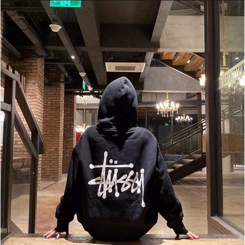 Áo hoodie Basic Stussy made in VN 2 màu dễ phối