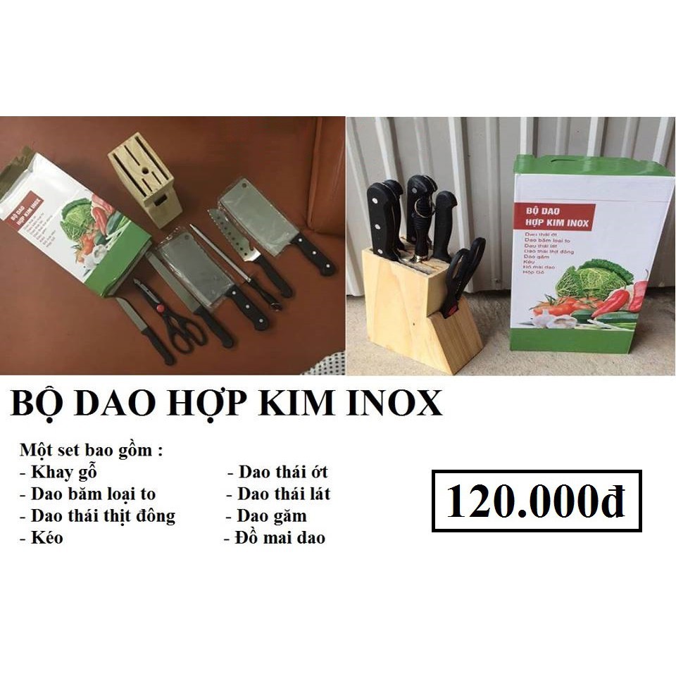 Bộ dao inox 8 món cho nhà bếp