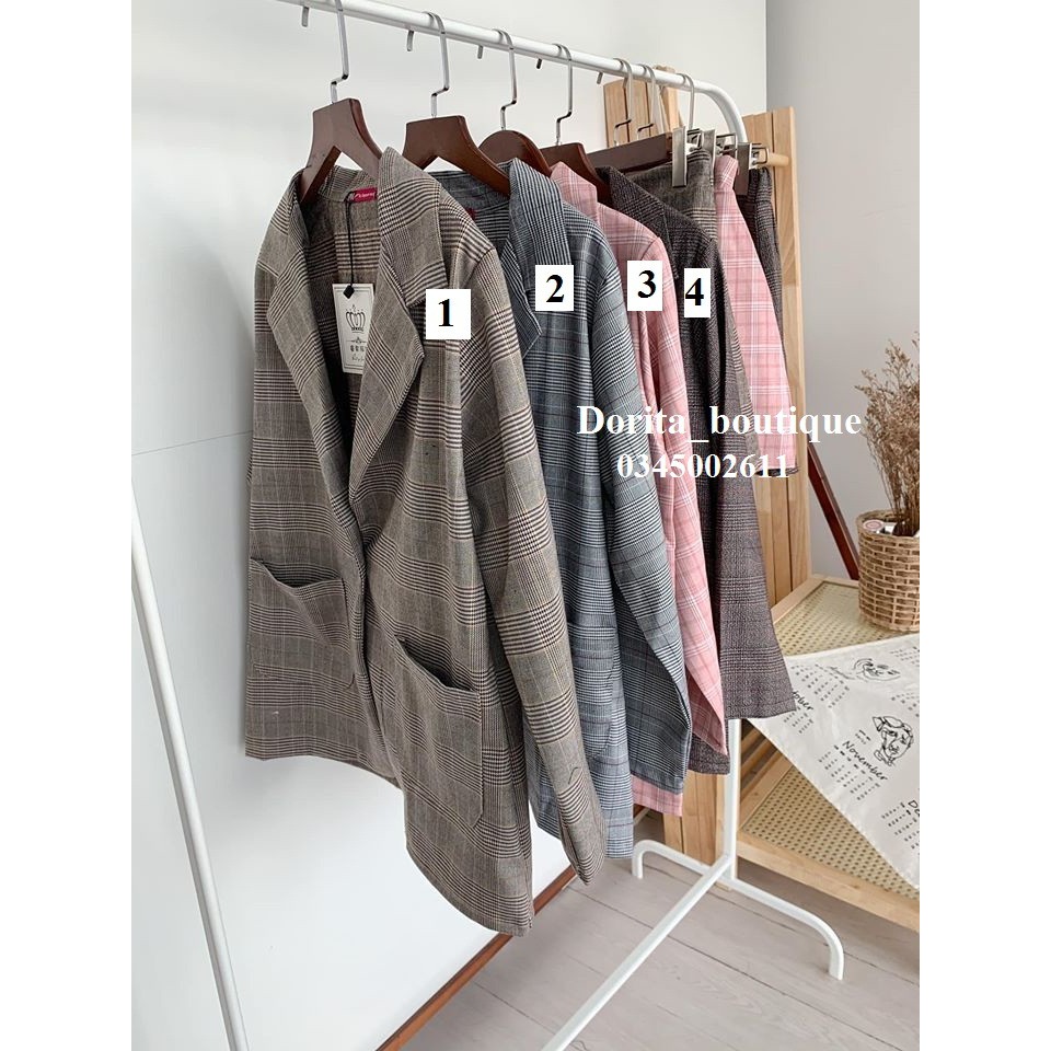 [Ảnh thật/Video] Set vest/ áo Blazer kèm chân váy kẻ - Set blazer nữ, Giá Sỉ | BigBuy360 - bigbuy360.vn