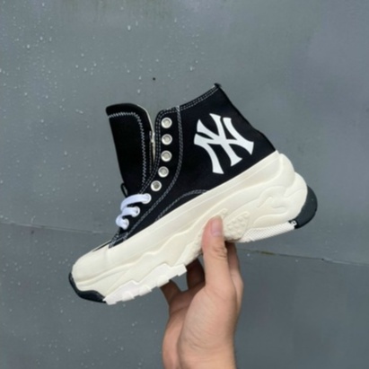 Siêu phẩm giày thể thao MLB độn đế cổ cao mlb chunky high, siêu phẩm hot trend nam nữ ảnh thật, giày thể thao nam nữ