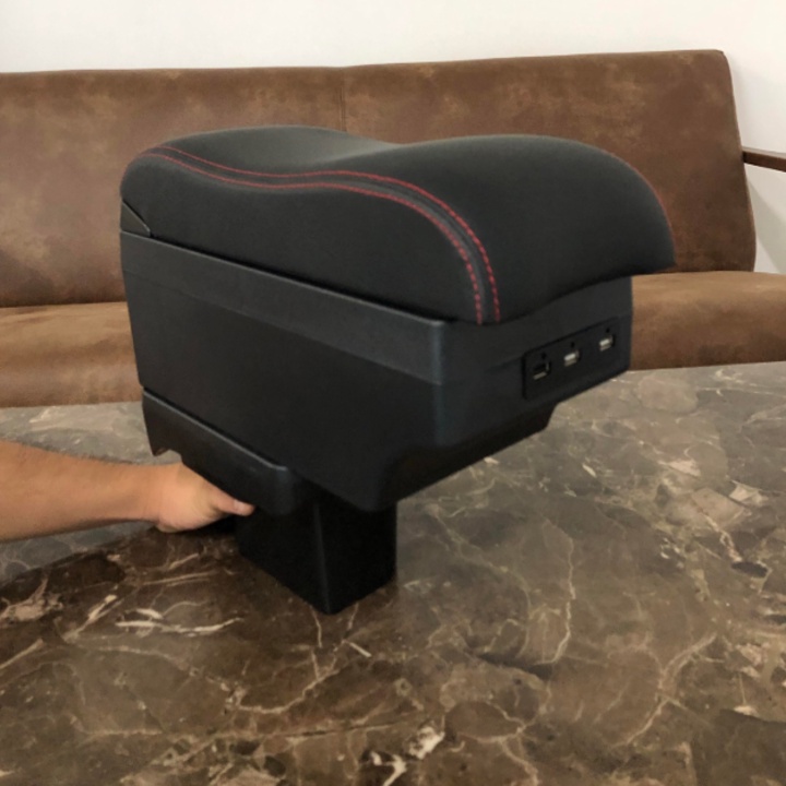 Hộp tỳ tay, đệm tỳ tay lắp cho xe ô tô Chevrolet Cruze và Deawoo Lacetti tích hợp 6 cổng USB, Armrest box