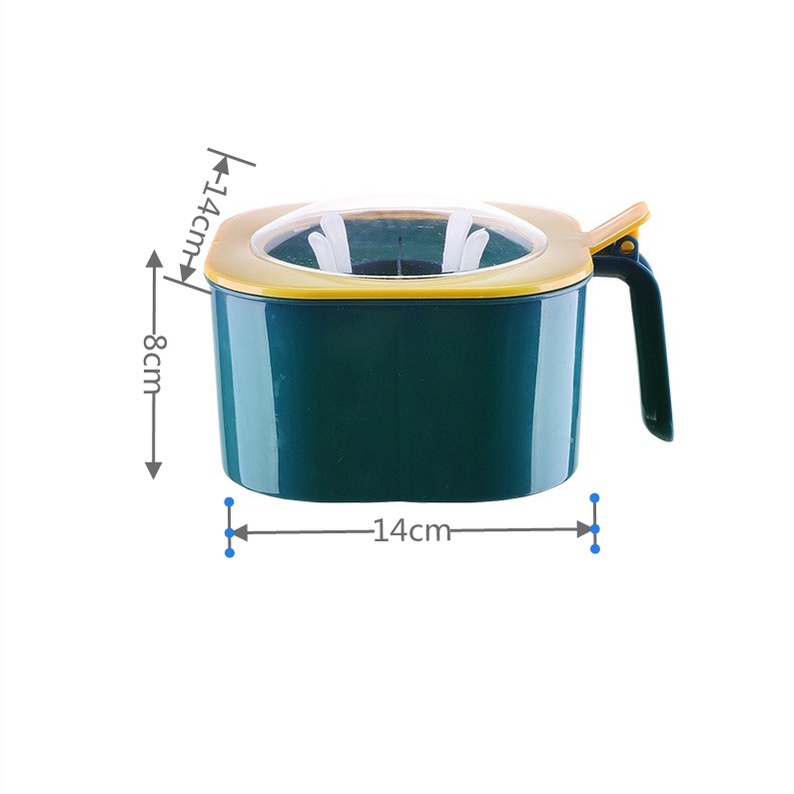 Hộp Đựng Gia Vị 4 Ngăn Bằng Nhựa Có Nắp Đậy / Muỗng / Hộp Đựng Gia Vị Cho Nhà Bếp