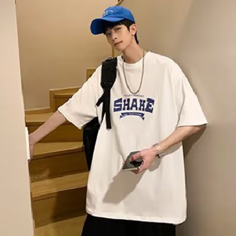 Áo Thun Tay Ngắn Dáng Rộng In Chữ Phong Cách Hip Hop Hàn Quốc Thời Trang Mùa Hè Cho Nam Và Nữ size M-8XL