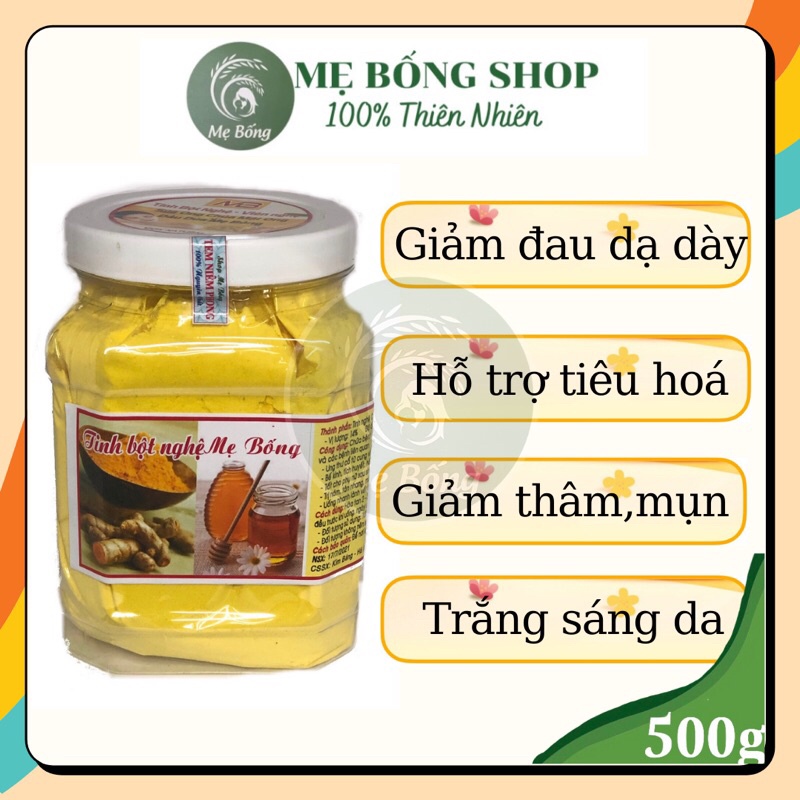 Tinh bột nghệ đỏ ( bao test) tinh nghệ giảm đau dạ dày, đẹp da, giảm thâm 500g_Mẹ Bống Shop