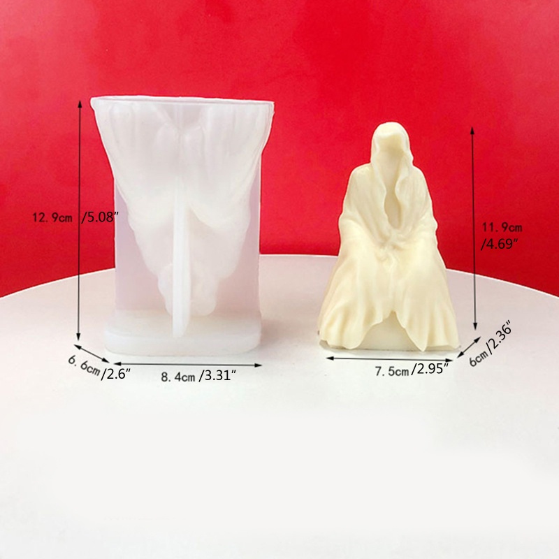 Khuôn Làm Nến Xà Phòng Handmade Bằng Silicone Hình Ma Bí Ẩn
