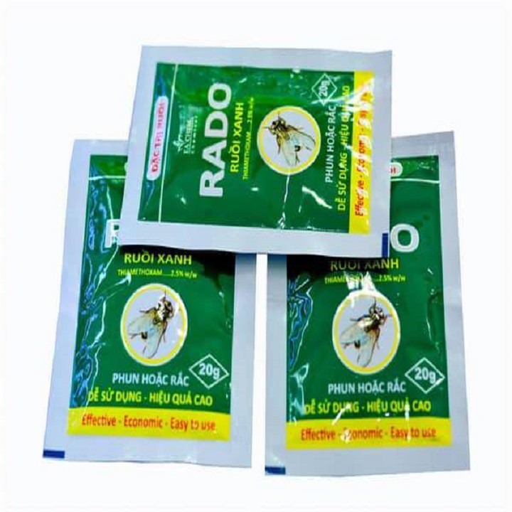 Thuốc diệt ruồi tận gốc RADO Ruồi Xanh gói 20g diệt ruồi nhanh chóng hiệu quả an toàn