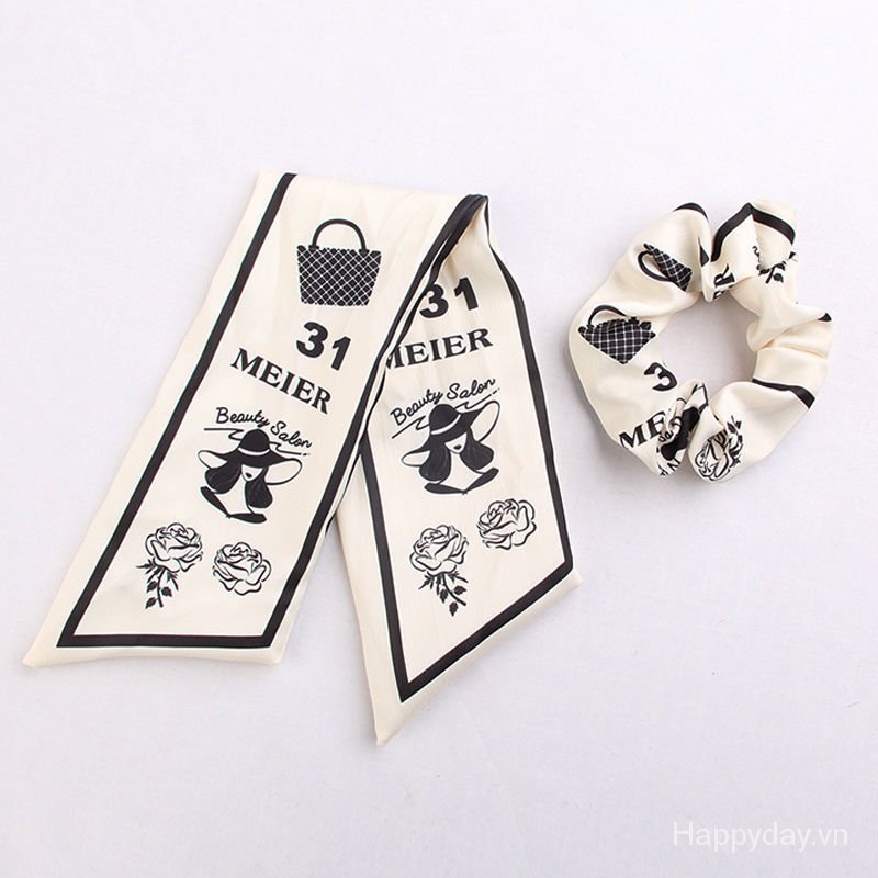 Dây buộc tóc khăn lụa thời trang cho nữ