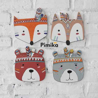 Bảng dán tường Hình mặt thú (Set 4 con)