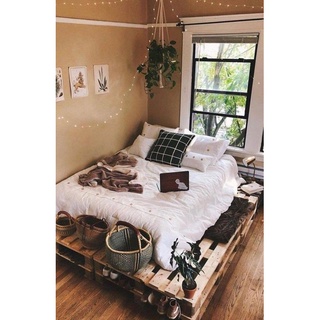 {CHẤT LƯỢNG} Giường tấm gỗ thông pallet 📌Freeship📌 rẻ bền đẹp Hải Nam Decor