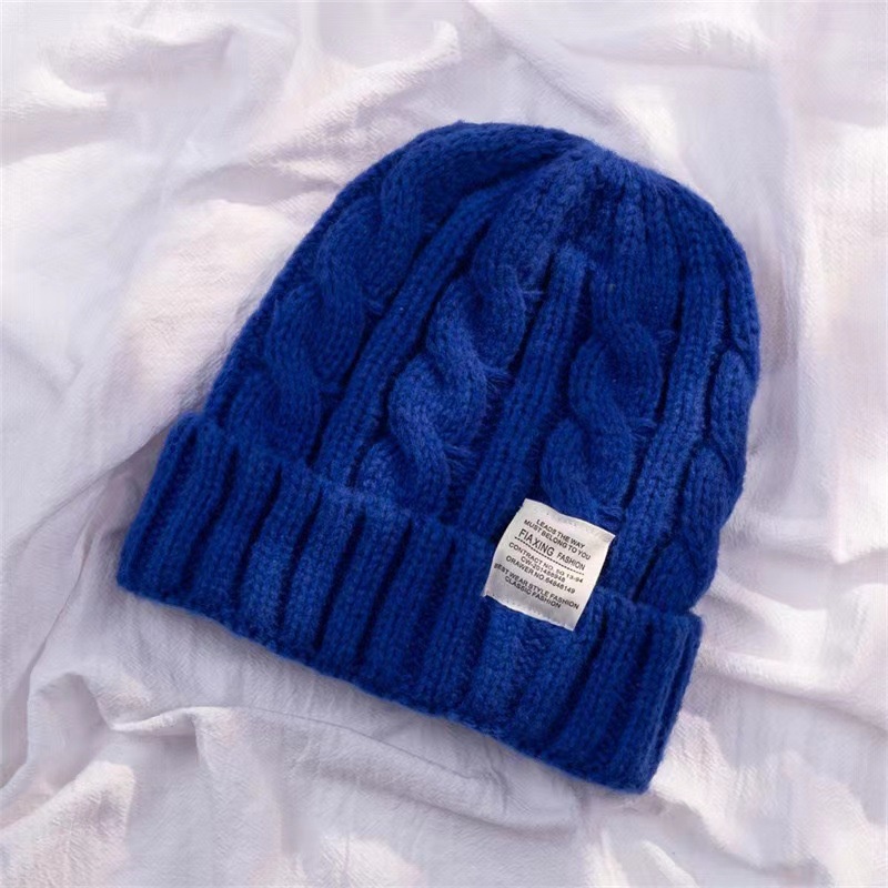 Mũ len nữ Hàn Quốc dệt kim dày dặn ấm áp cho mùa đông nón Beanie nhiều màu - L16