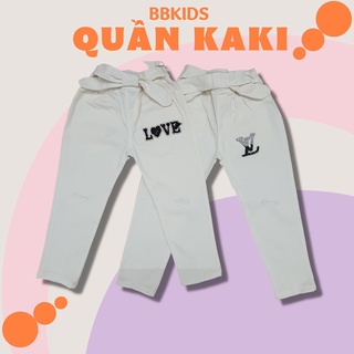 Quần kaki trắng cho bé gái từ 15kg đến 23kg bbkids