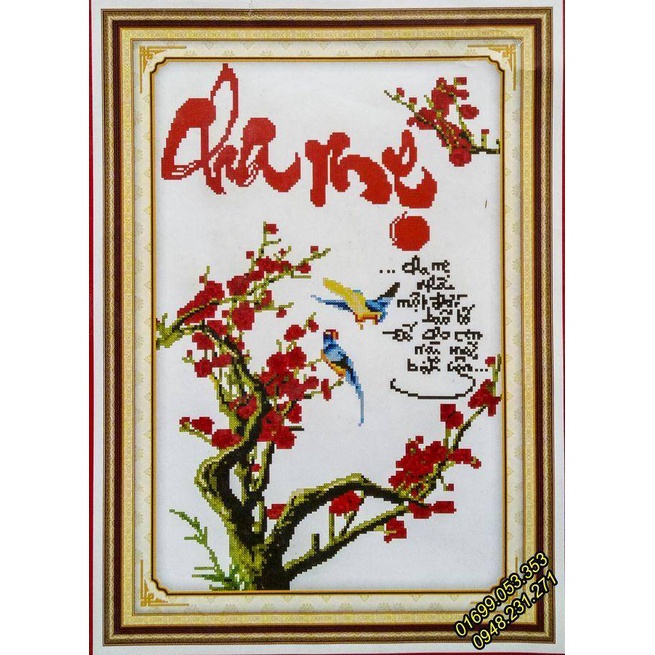 Tranh thêu thư pháp Cha Mẹ - 222524