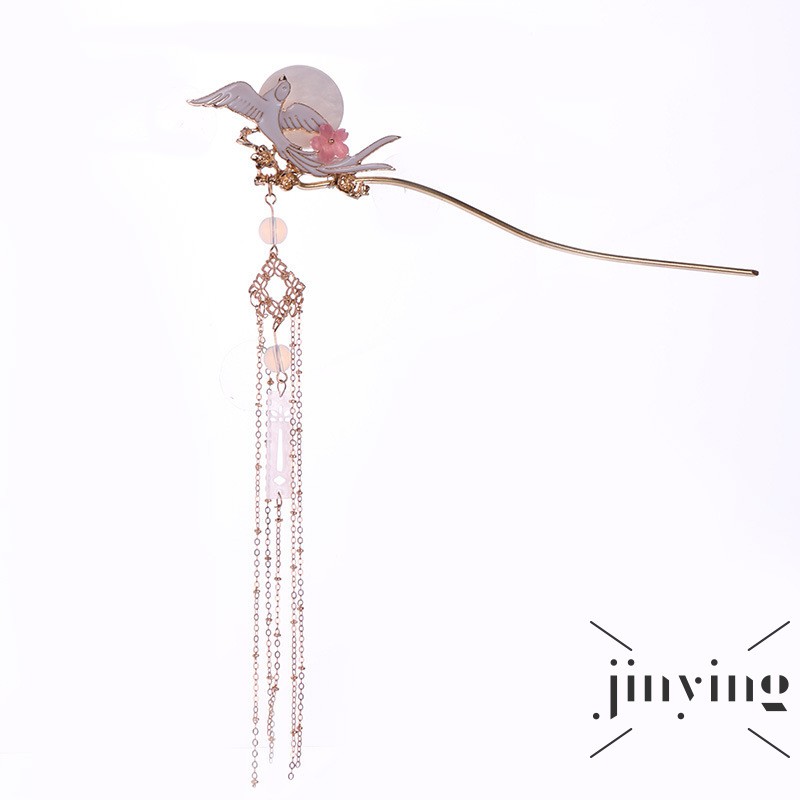 GETNOIVAS Trâm cài tóc hình chim và hoa xinh xắn dành cho nữ