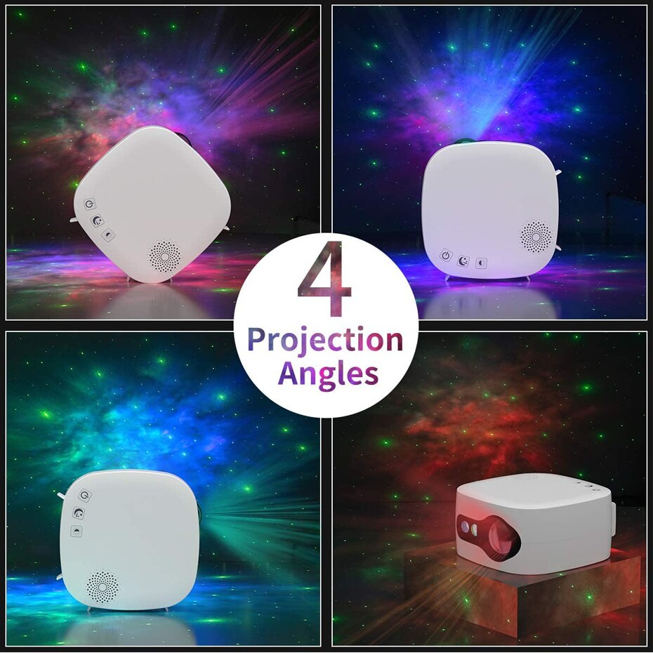 Đèn Laser Ngân Hà V2| Đèn Nền Thiên Hà Galaxy Có Loa Bluetooth Chiếu Bầu Trời Sao Dùng Cho Phòng Ngủ Phòng Bay