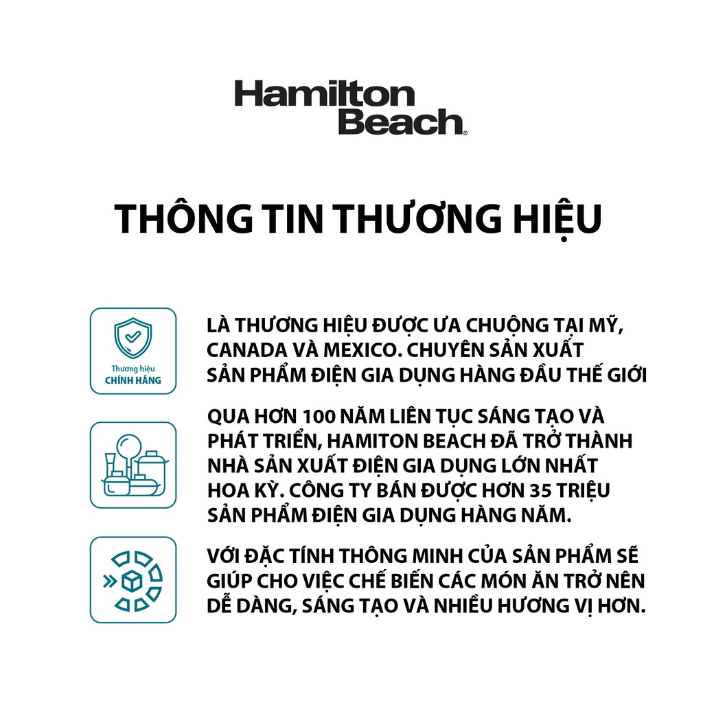 Máy nướng bánh mì Hamilton Beach cao cấp tiện lợi Moriitalia 22614-IN