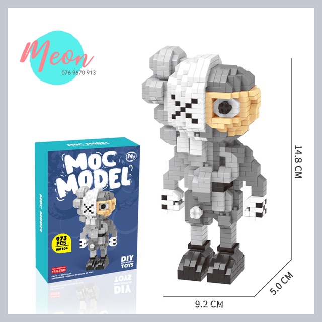 Miniblock xếp hình Kaws size XL - Miniblock kaws size XL