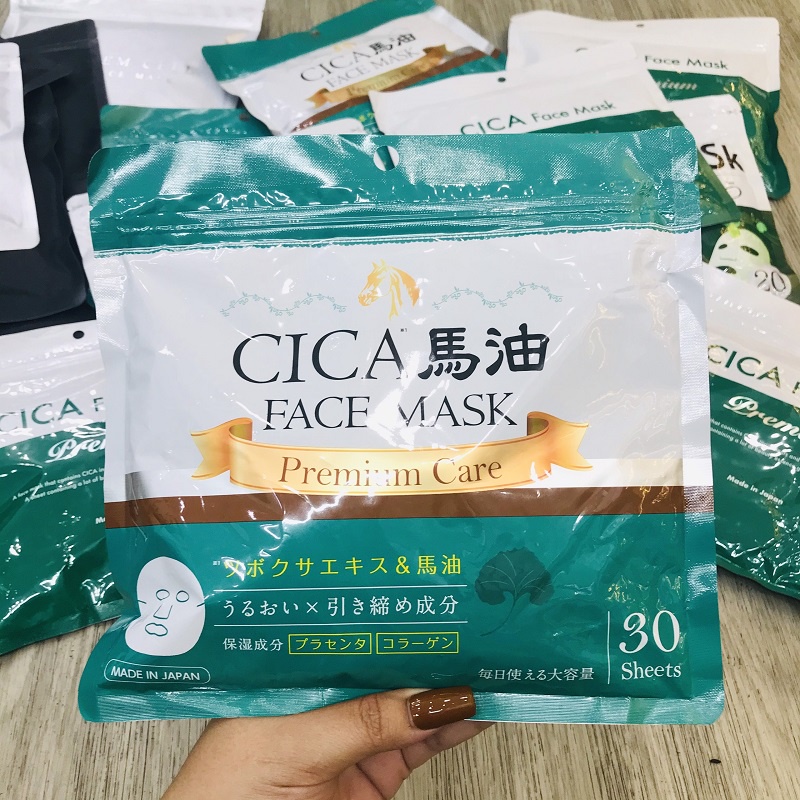 Mặt Nạ Dưỡng Da Cica Face Mask Premium Care Nhật Bản - 30 Miếng