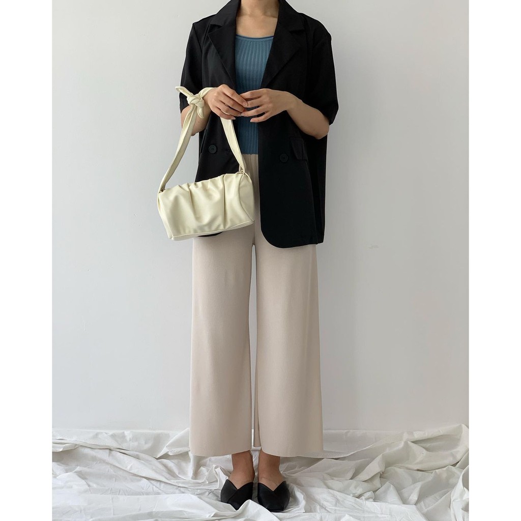 Áo Blazer tay ngắn 1 lớp, vải cotton mịn | BigBuy360 - bigbuy360.vn