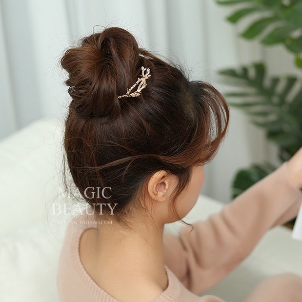 Trâm Cài Tóc Kim Loại Hình Chữ U Phong Cách Retro