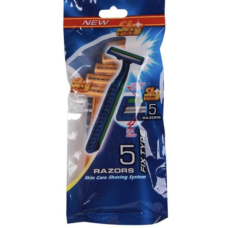 Gói 5 Dao Cạo Râu 5 Cây 2 Lưỡi Razors Fix Type