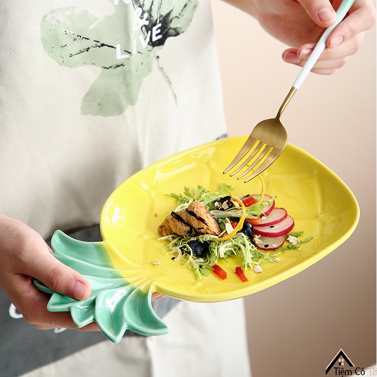 Đĩa sứ hình quả dứa