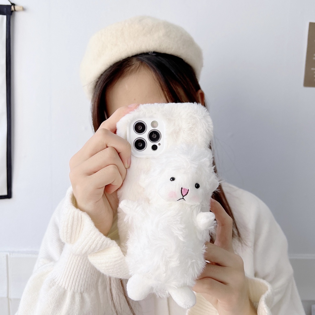 Ốp điện thoại dẻo phủ lông Mickey Minnie thích hợp cho 13 PROAMX 12 PRO MAX 11 PRO MAX XS MAX 13 ROMAX XR X 7PLUS 8PLUS