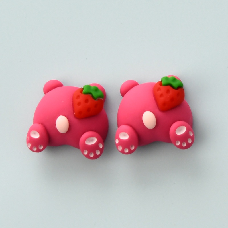 [Charm Slime] Sticker 3D Gấu Dâu Tây Dán Bình Nước Hình Dán Nổi Trang Trí Ốp Điện Thoại Laptop Dễ Thương kèm keo tròn