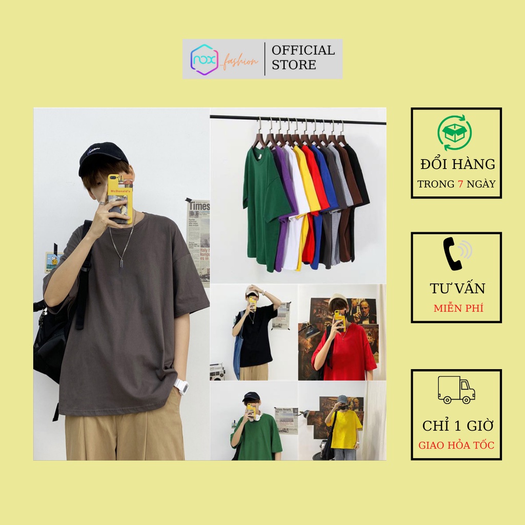 Áo thun unisex form rộng, áo phông nam nữ tay lỡ, vải cotton mềm mát, chất vải mịn không xù | BigBuy360 - bigbuy360.vn